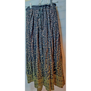 Soft, Brown/Black Maxi Skirt, Made in India M/L